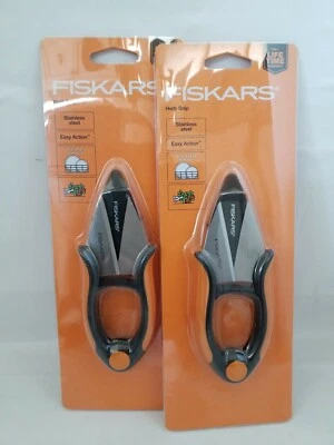 2 Fiskars Spring Action Stainless Steal Blades Herb & Floral Snips With Sheath - Image 1 of 3