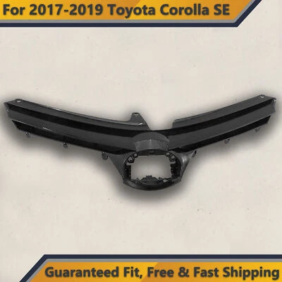 Conjunto preto grade superior para 2017 2018 2019 Toyota Corolla SE XSE - Imagem 1 de 3