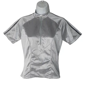 Louis Garneau Princess Maillot Jersey Women S Silver 1/2 zip Short Sleeve New - Picture 1 of 8