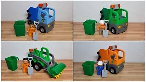 Lego Duplo Kehrmaschine Müllabfuhr Grün Orange Blau - Bild 1 von 7