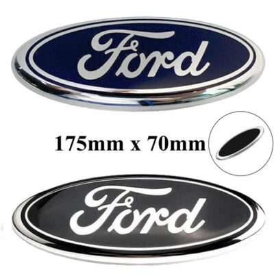 OHNE MARKENBEZEICHNUNG Ford Schwarz Abzeichen Emblem 175mm Logo Frontgitter Heckklappe Hinten Abzeichen