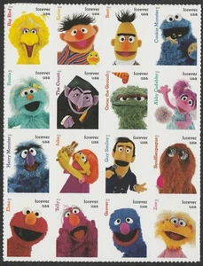 US 5394 Sesame Street F block 16 MNH 2019 - Picture 1 of 1