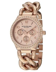 Stuhrling Original 813S 04 Day Date GMT Crystal Accented Women's Watch - Picture 1 of 4