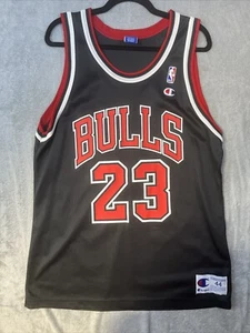 100 % authentisches Michael Jordan Vintage Champion Bulls Trikot Größe 48 Large Herren - Bild 1 von 11