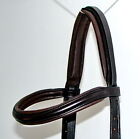 FSS Comfort Padded German Leather Straight Browband HAVANA BROWN 5/8" 16mm NEW