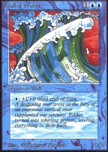 Wall of Water ~ Heavily Played Unlimited MTG Magic UltimateMTG Blue Card - Image 1 of 1