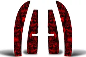 Door Jam Decals Sticker Inserts For Honda S2000 S2K AP1 AP2 1999-2009 RED SKULLS - Picture 1 of 2
