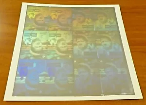 Hoja de 12 tarjetas holográficas sin cortar de Babe Ruth - Imagen 1 de 4