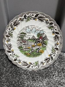 Vintage Myotts Country Life Saucer 16.5cm Staffordshire Ware Hunting Horses - Picture 1 of 4