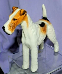 FIGURA PERRO TERRIER PELO ALAMBRE BESWICK TALAVERA ROMULUS CH c1950s FIRMADA  - Imagen 1 de 7