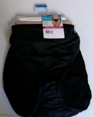 3 Bikini Radiant Vanity Fair String Estilo WHI/BGE/BL Talla 10 Negro Beige Blanco Foto 1 de 3