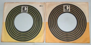 VTG (2) Lot 1972 DECCA Black Polka Dot Vinyl Wax Record Protector Sleeve GD - Imagen 1 de 2
