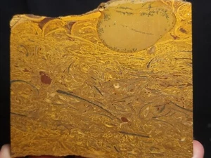 Coquina Jasper rough slab 4.5"x4"x1/4" (7.6 oz.) - Picture 1 of 4