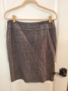 CABI BRAUN TWEED DAMEN-KURZER ROCK DROP TAILLE -- GRÖSSE 8 - Bild 1 von 3
