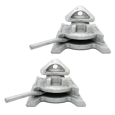 (Qty 2) Shipping Container Dovetail Bottom Twist Lock  Sea Rail Manual Base - Image 1 of 4