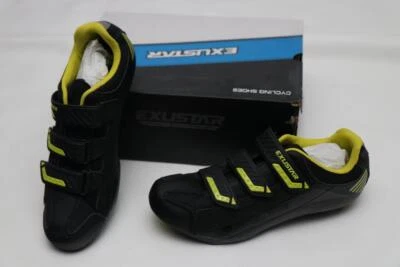 Nuevo Exustar E-SR404A Ciclismo Bicicleta de Carretera Zapatos 43 9.5 2/3 Pernos Negro Para hombres SPD Foto 1 de 4