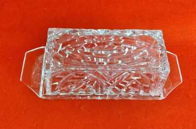 Vintage Crystal Covered Butter Dish for 1/4 Lb Stick Quality Made Clean - Image 1 of 4