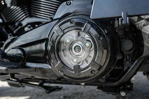 "Black Series" Clutch Cover for Harley Davidson Touring 2007-2016 Transparent - Picture 1 of 2