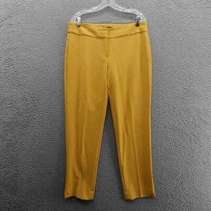 Pantalones de vestir Talbots Signature pierna ajustada 10 amarillo mostaza para mujer carrera NUEVO - Imagen 1 de 15