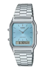 OROLOGIO CASIO AQ-230A-2A1 ANALOGICO DIGITALE EDGY IMPERMEABILE VINTAGE AZZURRO - Foto 1 di 2