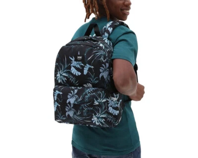 Vans Old Skool H2O Mochila Para Mujer Flor Negra Bolso para Laptop Logo Cremallera VN0A5E2S0ZB Foto 1 de 4