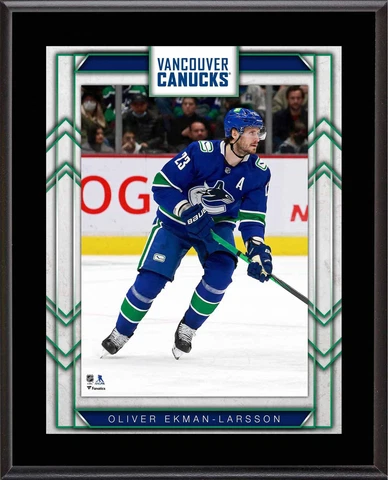 Olivver Ekman-Larsson Vancouver Canucks 10.5" x 13" Sublimated Player Plaque Cover