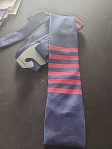 Square cut Navy/Red stripe  Tie Tommy Hilfinger Men's 59x3 Exc Used Condition - Picture 1 of 3