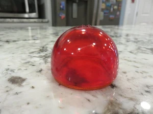 Vintage Grimes Glass 2” RED Aircraft Lens Marker Light Cover READ - Foto 1 di 4