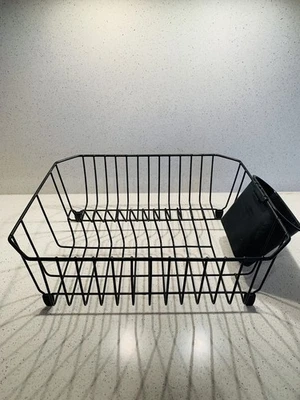 Rubbermaid черная проволочная сушилка для тарелок 14 дюймов x 12 дюймов x 5 дюймов - Изображение 1 из 4