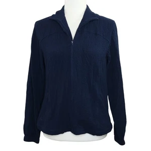 Giacca Orvis blu navy scrunch zip leggera donna TAGLIA SMALL PETITE - Foto 1 di 12