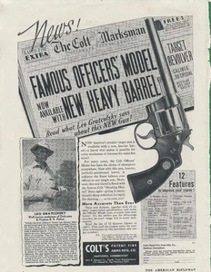 Zeitschriftenanzeige - 1934 - Colt Offiziersmodell .38 Special - Bild 1 von 1