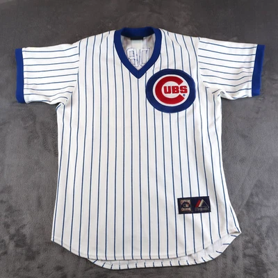 De colección Majestic Cooperstown MLB Chicago Cubs Ryne Sandberg #23 Talla L Rayas Foto 1 de 4