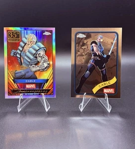 2025 Topps Chrome Marvel CABLE 35th Anniversary Refractor & Chrome Base Card - Bild 1 von 2