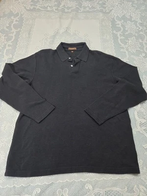 Suéter Tasso Elba Para Hombre Talla Mediana Negro Manga Larga Seda Golf Clásico Formal Foto 1 de 4