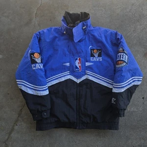Vintage NBA Cleveland Cavaliers Cavs Logo Athletic Full Zip Puffer Jacket Medium  - Bild 1 von 6