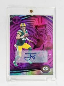 1/1 AUTO PURPLE CASE HIT 2023 Panini Illusions JORDAN LOVE GREEN BAY PACKERS NFL - Picture 1 of 6