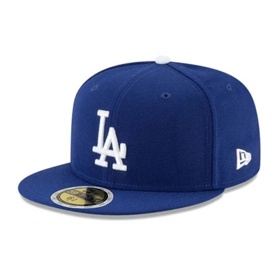 Los Angeles Dodgers LAD MLB Authentic New Era 59FIFTY Youth Fitted Cap - Blue - Image 1 of 3