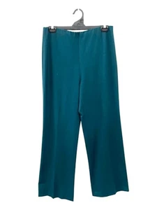 CARLA ZAMPATTI Excellent Condition Women's Emerald Blue Wide Leg Pants Size 14 - Picture 1 of 3