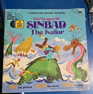 Walt Disney VOYAGES OF SINBAD THE SAILOR Disneyland Record and Book LLP-359 / SS - Picture 1 of 8