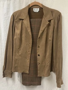 Vintage DAVID WARREN N.Y. 2 Piece Pant Suit Top Size 8 Pants Size 10 NEW W TAGS - Picture 1 of 13