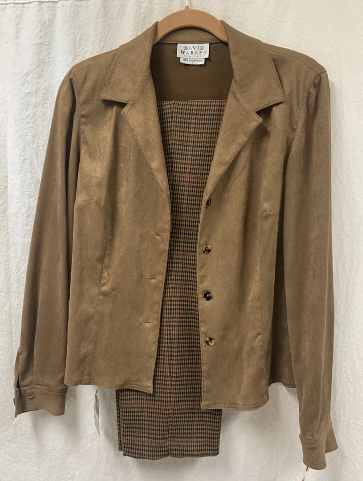 Pantalón Traje Top Vintage DAVID WARREN N.Y. 2 Piezas Talla 8 Pantalones Talla 10 NUEVO CON ETIQUETAS Foto 1 de 4