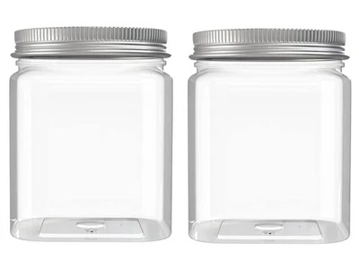 6 Pack 24 Oz Clear plastic jar, Refillable Kitchen Storage Containers, For Ki... - Image 1 of 4
