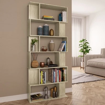 vidaXL Libreria/Divisorio Rovere Sonoma 80x24x192 cm Legno Multistrato - Immagine 1 di 4