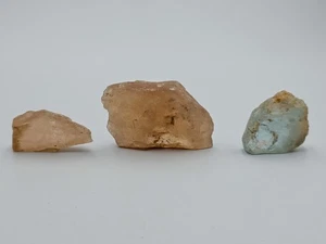 Rare Volodarsko-Volynskoye Topazes - 3 precious stones - 295 carats. Ukraine - Picture 1 of 7