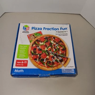 Fracciones de recursos de aprendizaje, diversión de fracción de pizza, educación en matemáticas educación en el hogar Foto 1 de 4