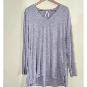  Seraphine Nursing Top Size M Gray V-Neck Tunic Stretch Boho Luxe - Picture 1 of 9