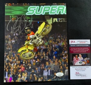 RICKY CARMICHAEL signiertes SUPERCROSS X GAMES Hochglanz 8x10 Foto mit JSA COA - Bild 1 von 4