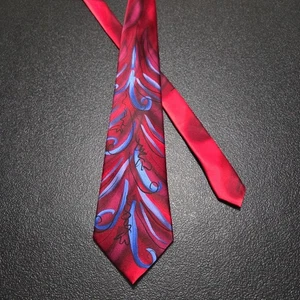 Corbata J. Garcia Hombre 60L 3.25W Rojo Seda Abstracto Banyan Trees II Colección 52 - Imagen 1 de 13