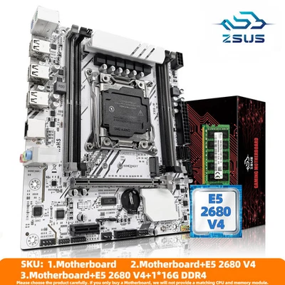 Mainboard Set Kits mit LGA2011-3Xeon E5 2680V4 CPU DDR4 16GB (1*16GB) 2133MHZ - Bild 1 von 4