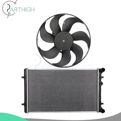 Radiator and Cooling Fan Assembly Car Electric For 2000-2002 Audi TT Quattro - Image 1 of 4